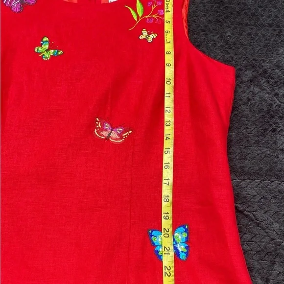 Linen blend women’s top 14 by Ultra Dress New York Buttons down the back - Picture 11 of 14